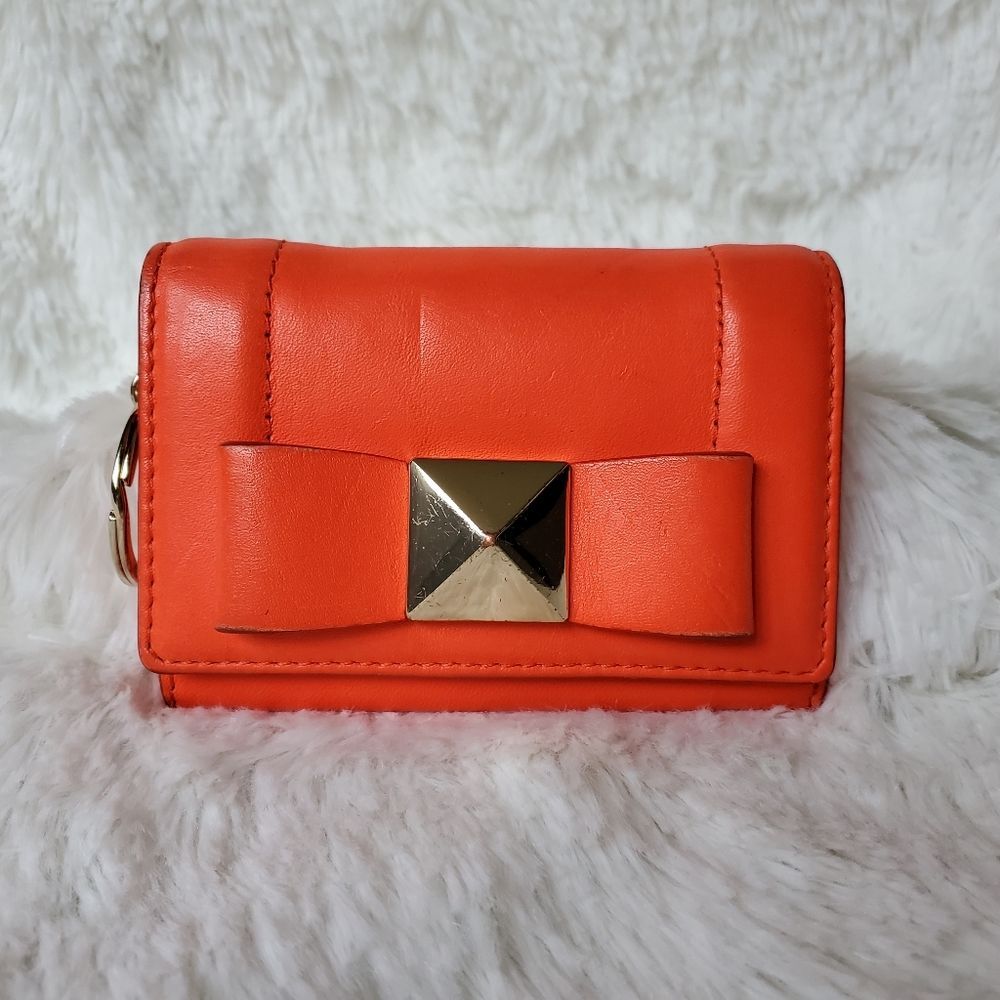 Kate Spade Bow Terrace Darla Orange Keychain Wallet